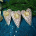Елочная игрушка Сердце Шампань, 14х9х2 см пластик A3-52320