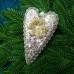 Елочная игрушка Сердце Шампань, 14х9х2 см пластик A3-52320
