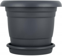 Горшок для цветов с поддоном InGreen ATHENA 1,7л, вулканический серый