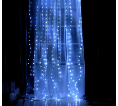 Гирлянда Занавес роса 2,8х3 м Luazon Lighting светодиодная с пультом (белый свет)