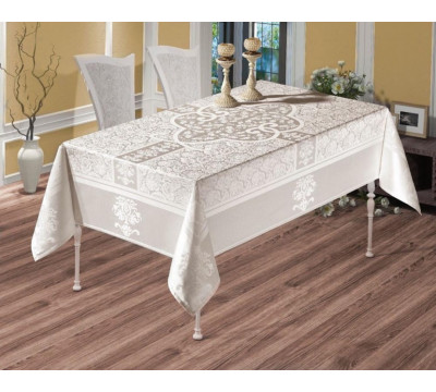Скатерть на стол хлопок Karven Vip Cotton 160*220 пудра