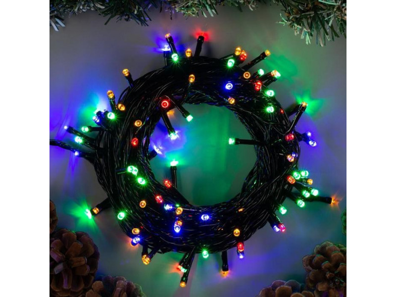 Гирлянда Нить 10 м Luazon Lighting разноцветная светодиодная (темная)