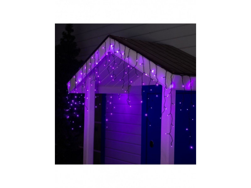 Гирлянда Бахрома уличная Luazon Lighting 3*0,6 м фиолетовая