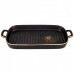 Блюдо фарфоровое Bronco Midnight Gold  28х14,5х3 см черное с ручками