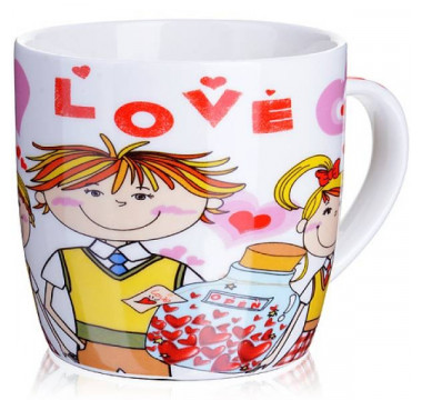 Чайная кружка фарфор Loraine  I Love You, 320 мл -...