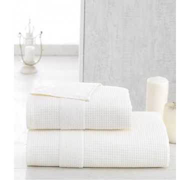 Полотенце махровое банное (сауна) KARNA TRUVA кремовое, микрокоттон двустор. (70x140)