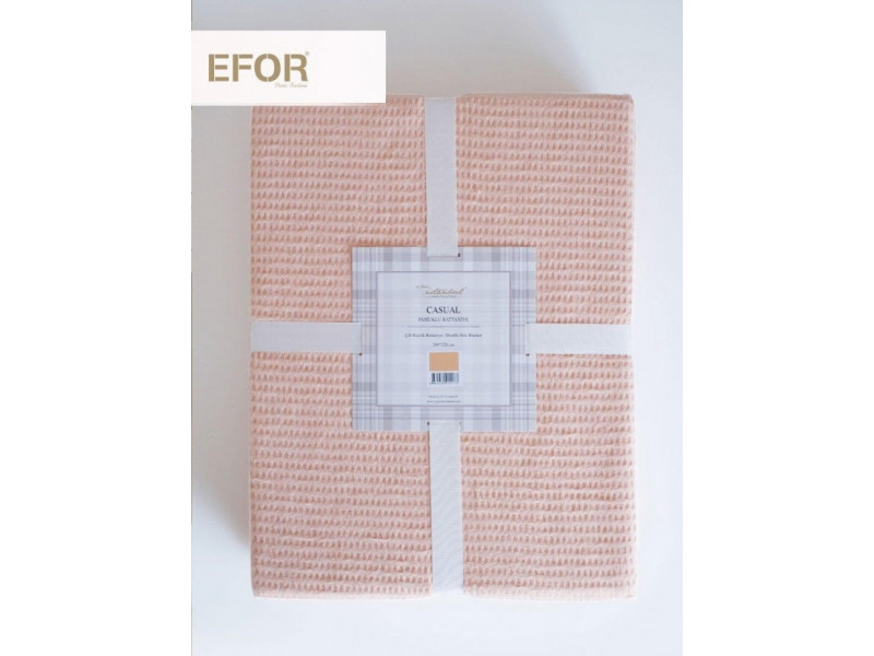 Плед Istanbul Home Casual хлопок персиковый 1,5 полуторка R0206-S