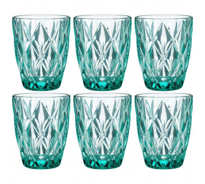 Набор стаканов Lefard Muza Color Ромбо, 240 мл, 6 шт. зеленые