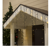 Гирлянда Бахрома уличная Luazon Lighting 3*0,6 м (белая нить)