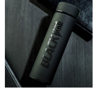 Термос для чая и воды 500 мл Black, нержавейка черный