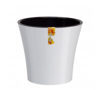 Горшок Santino Арте 0,6 л. бело-черный с автополивом