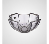 Фруктовница стеклянная серая 11х25 см 1061BLA-2