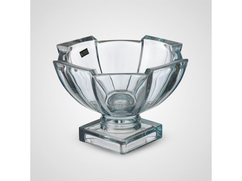 Фруктовница стеклянная 18х25 см бирюзовая 1061BLAX-4