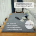 Коврик меховой прикроватный 60х120 см Искусственный кролик серый