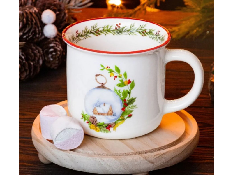 Кружка Новогодняя сказка - с елочным шаром 355 мл, Elan Gallery 880130