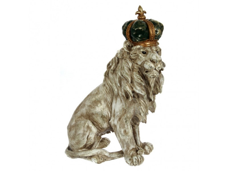 Фигурка декоративная Лев с короной, 25,5х13,5х38 см 742448